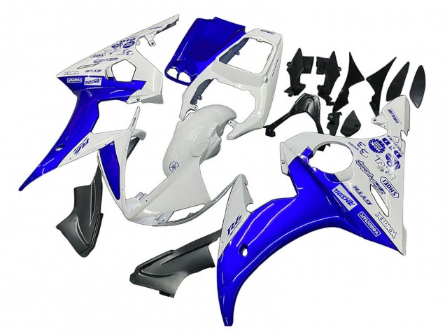 2005 White Blue Yamalube Yamaha YZF 600 R6 Motorcycle Fairings UK