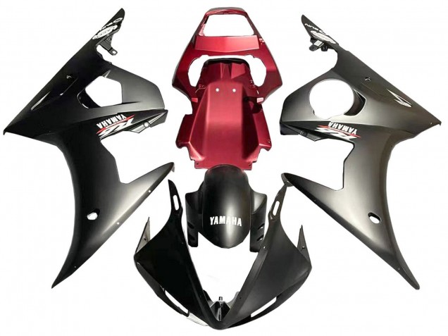 2005 Matte Black Red Yamaha YZF 600 R6 Motorcycle Fairing UK