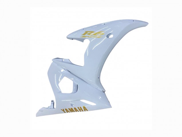 2005 White Gold Yamaha YZF 600 R6 Motorcycle Fairings UK