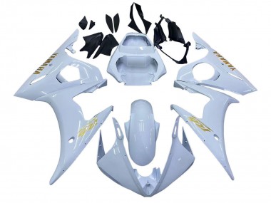 Buy 2005 White Gold Yamaha YZF 600 R6 Motorcycle Fairings UK