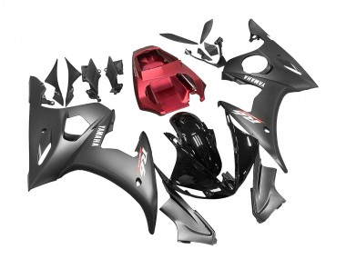 Buy 2005 Matte Black Glossy Black Grey Red Yamaha YZF 600 R6 Motorcycle Fairings UK