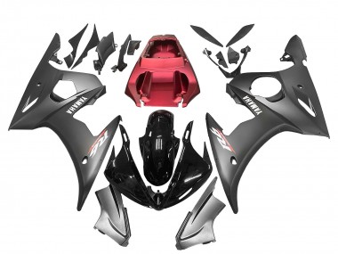 Buy 2005 Matte Black Glossy Black Grey Red Yamaha YZF 600 R6 Motorcycle Fairings UK