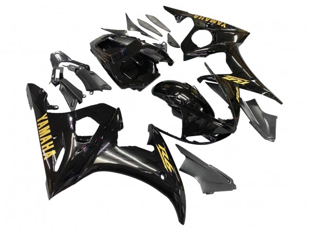 2005 Black Gold Yamaha YZF 600 R6 Motorcycle Fairings UK