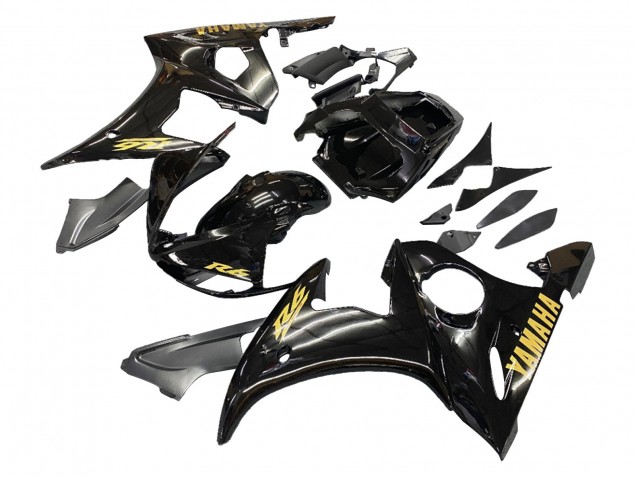 2005 Black Gold Yamaha YZF 600 R6 Motorcycle Fairings UK
