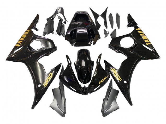2005 Black Gold Yamaha YZF 600 R6 Motorcycle Fairings UK
