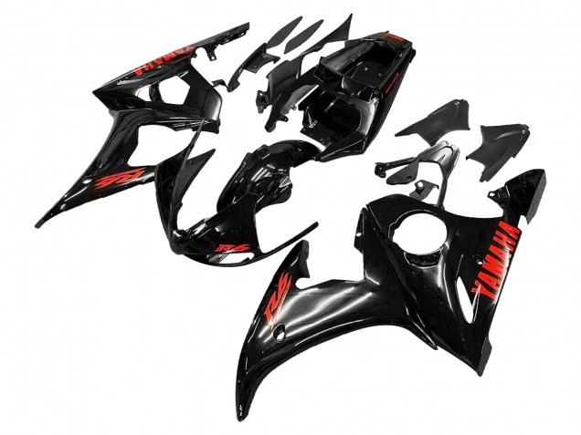 2005 Black Red Yamaha YZF 600 R6 Motorcycle Fairings UK