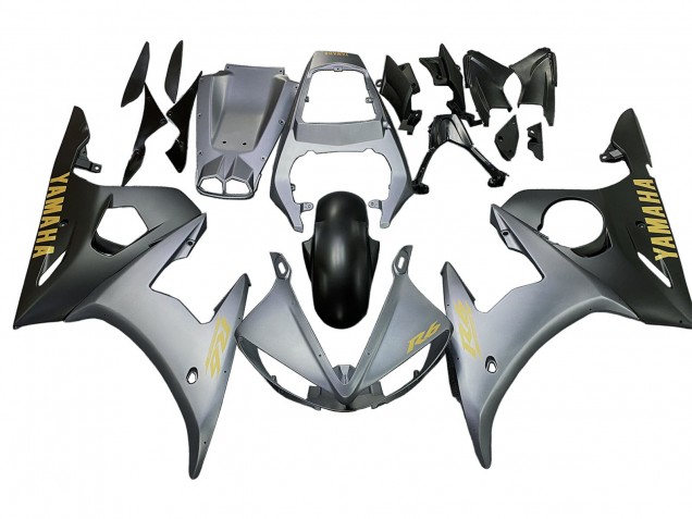 2005 Grey Matte Black Gold Yamaha YZF 600 R6 Motorcycle Fairings UK