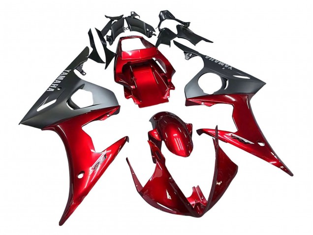 2005 Red Matte Black Yamaha YZF 600 R6 Motorcycle Fairing Kits UK