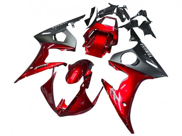 2005 Red Matte Black Yamaha YZF 600 R6 Motorcycle Fairing Kits UK