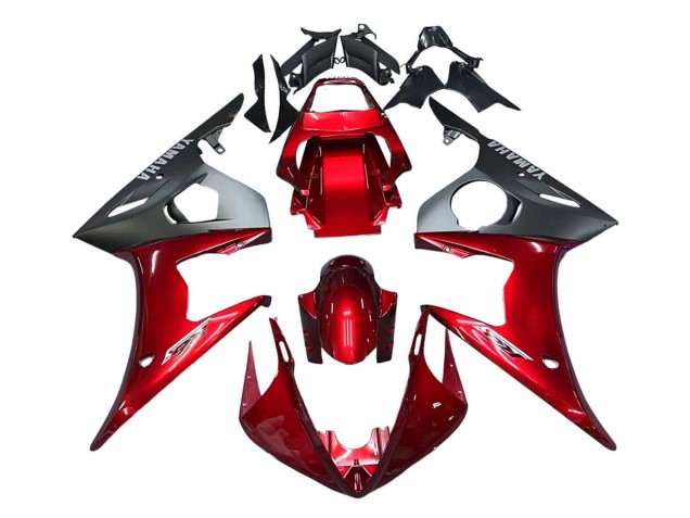 2005 Red Matte Black Yamaha YZF 600 R6 Motorcycle Fairing Kits UK
