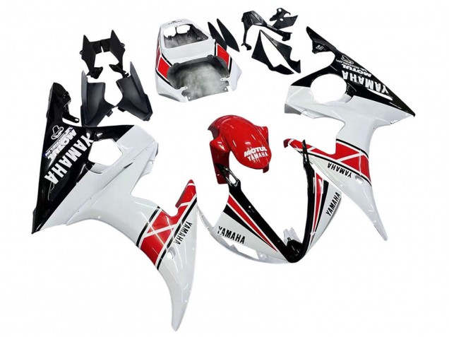 2005 White Black Red Motul Yamaha YZF 600 R6 Motorcycle Fairings UK