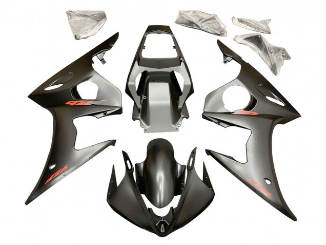 2005 Matte Black Red Yamaha YZF 600 R6 Motorcycle Fairings UK