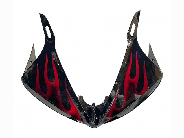 2005 Black with Red Flame Yamaha YZF 600 R6 Motorcycle Fairings UK