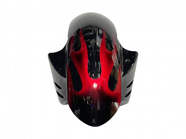 2005 Black with Red Flame Yamaha YZF 600 R6 Motorcycle Fairings UK