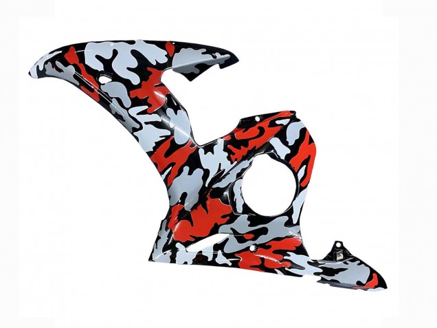 2005 Black Red Grey Camouflage Yamaha YZF 600 R6 Motorcycle Fairings UK