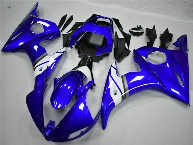 2005 Blue White Yamaha YZF 600 R6 Motorcycle Fairings UK