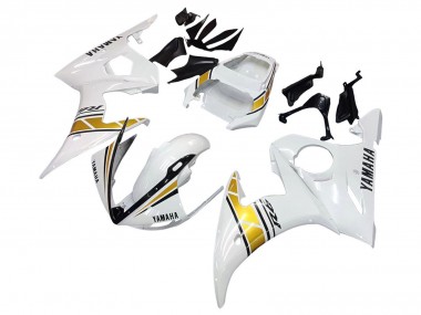 Buy 2005 White Gold Black Yamaha YZF 600 R6 Motorcycle Fairings UK