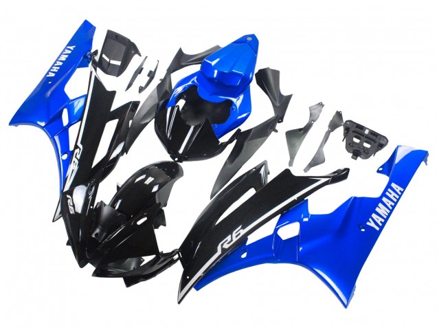 2006-2007 Blue Glossy Black Yamaha YZF 600 R6 Motorcycle Fairings UK