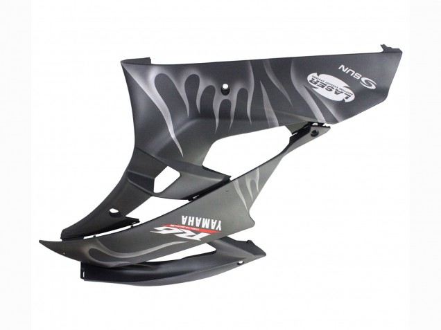 2006-2007 Matte Black Silver Flame Yamaha YZF 600 R6 Motorcycle Fairings UK