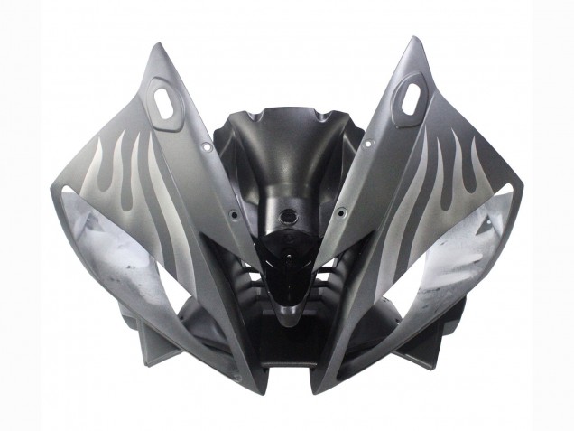 2006-2007 Matte Black Silver Flame Yamaha YZF 600 R6 Motorcycle Fairings UK