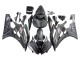 2006-2007 Matte Black Silver Flame Yamaha YZF 600 R6 Motorcycle Fairings UK