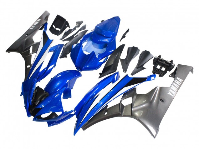 2006-2007 Blue White Glossy Black Yamaha YZF 600 R6 Motorcycle Fairings UK