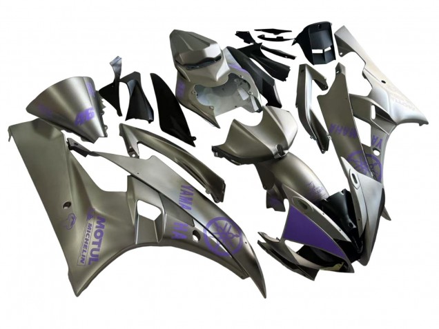 2006-2007 Grey Purple Motul Yamaha YZF 600 R6 Motorcycle Fairings UK