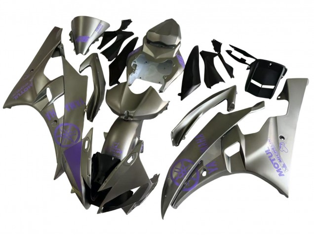 2006-2007 Grey Purple Motul Yamaha YZF 600 R6 Motorcycle Fairings UK
