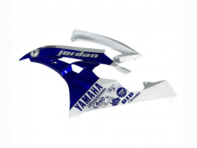2006-2007 White Blue Jordan Yamaha YZF 600 R6 Motorcycle Fairings UK