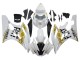 2006-2007 White Gold Black Fiat Yamaha YZF 600 R6 Motorcycle Fairings UK