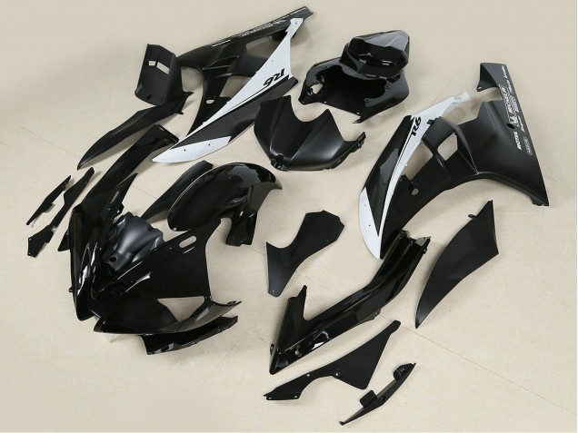 2006-2007 Glossy Black Matte Black White Motul Michelin Yamaha YZF 600 R6 Motorcycle Fairings UK