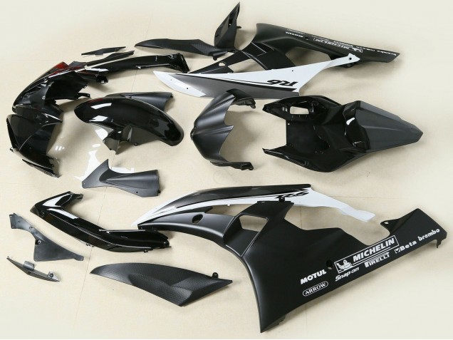2006-2007 Glossy Black Matte Black White Motul Michelin Yamaha YZF 600 R6 Motorcycle Fairings UK