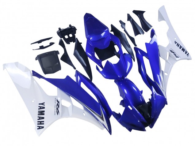 2006-2007 White Blue Black Yamaha YZF 600 R6 Motorcycle Fairings UK