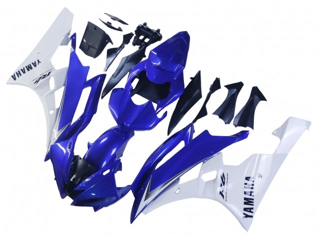 2006-2007 White Blue Black Yamaha YZF 600 R6 Motorcycle Fairings UK