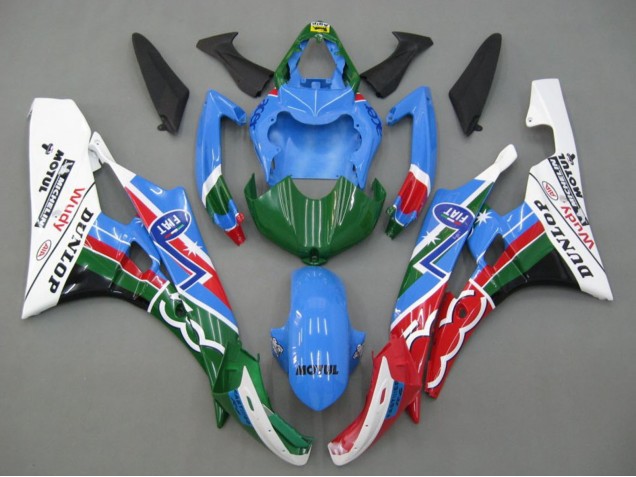2006-2007 Blue Green White Red Dunlop Michelin Motul Yamaha YZF 600 R6 Motorcycle Fairings UK