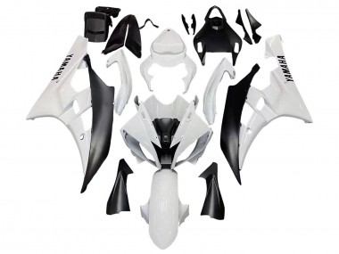 Buy 2006-2007 White Matte Black Yamaha YZF 600 R6 Motorcycle Fairings UK