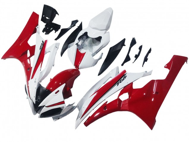 2006-2007 White Red Yamaha YZF 600 R6 Motorcycle Fairings UK