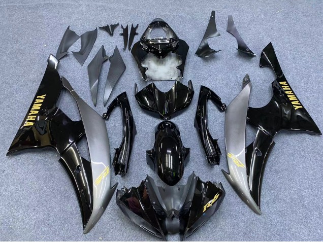 2006-2007 Silver Glossy Black Gold Decals Yamaha YZF 600 R6 Motorcycle Fairings UK