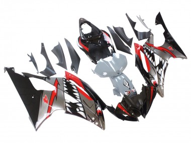 Buy 2008-2016 Silver Black Red Shark 4 Yamaha YZF 600 R6 Motorcycle Fairings UK