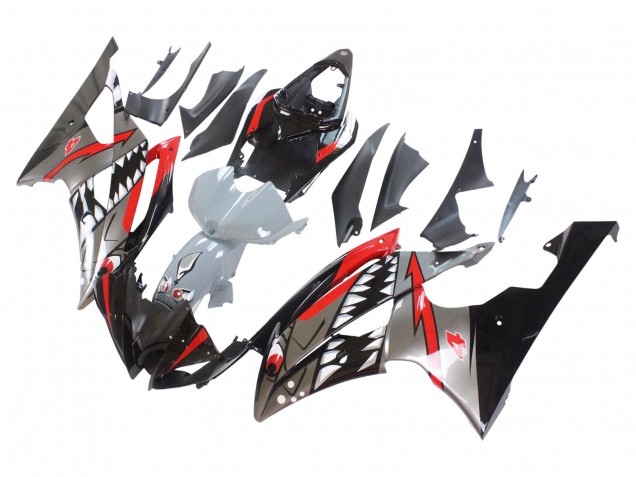 2008-2016 Silver Black Red Shark 4 Yamaha YZF 600 R6 Motorcycle Fairings UK
