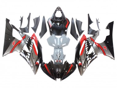 Buy 2008-2016 Silver Black Red Shark 4 Yamaha YZF 600 R6 Motorcycle Fairings UK