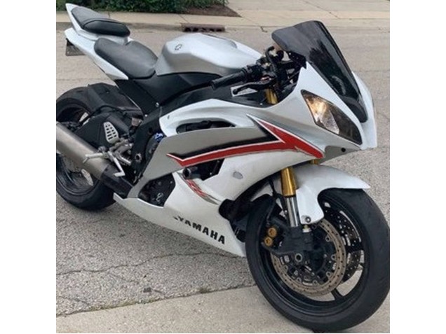 2008-2016 White Red Yamaha YZF 600 R6 Motorcycle Fairings UK