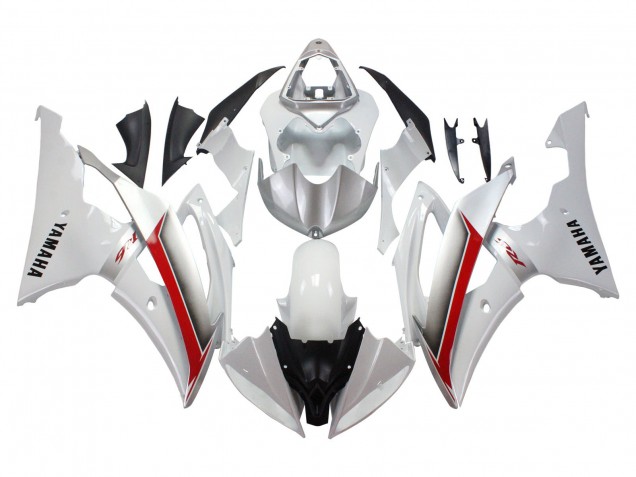 2008-2016 White Red Yamaha YZF 600 R6 Motorcycle Fairings UK