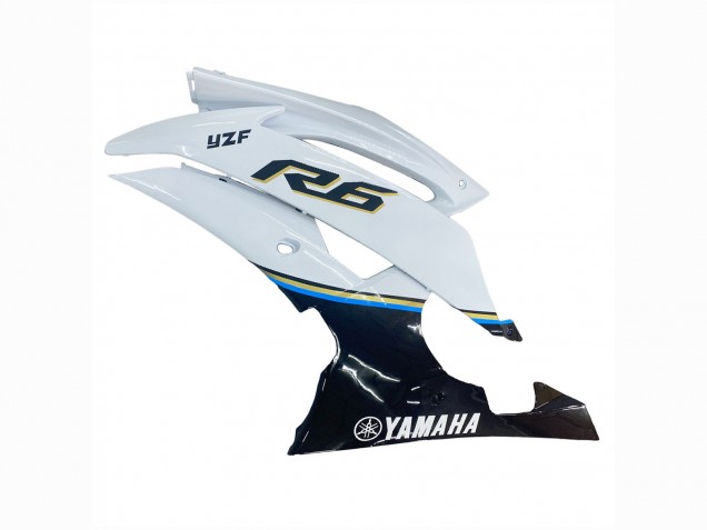 2008-2016 White Blue Glossy Black Yamaha YZF 600 R6 Motorcycle Fairing UK