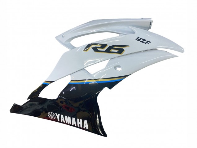 2008-2016 White Blue Glossy Black Yamaha YZF 600 R6 Motorcycle Fairing UK