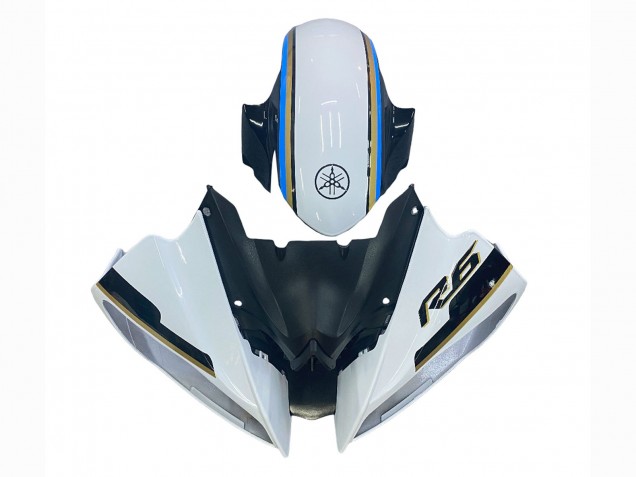 2008-2016 White Blue Glossy Black Yamaha YZF 600 R6 Motorcycle Fairing UK