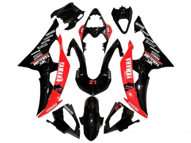 Buy 2008-2016 Red Glossy Black DENSO Yamalube 21 Yamaha YZF 600 R6 Motorcycle Fairings UK