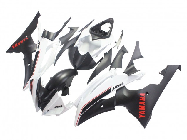 2008-2016 White Matte Black Red Decals Yamaha YZF 600 R6 Motorcycle Fairings UK