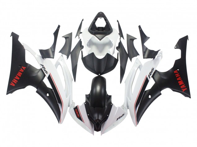 2008-2016 White Matte Black Red Decals Yamaha YZF 600 R6 Motorcycle Fairings UK