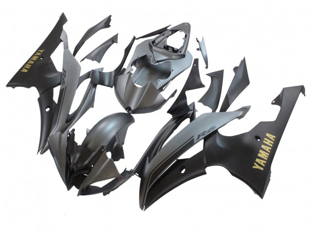 2008-2016 Grey Matte Black Gold Decals Yamaha YZF 600 R6 Motorcycle Fairings UK